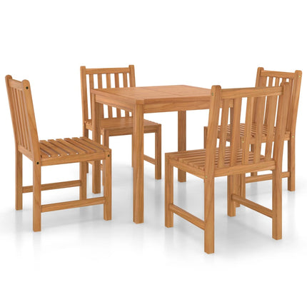 5-delad trädgårdsmatgrupp 80x80 cm massiv teak