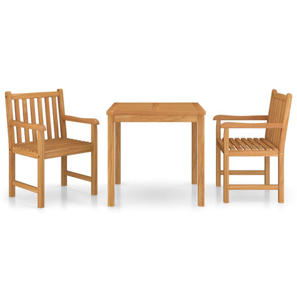 3-delad trädgårdsmatgrupp 80x80 cm massiv teak