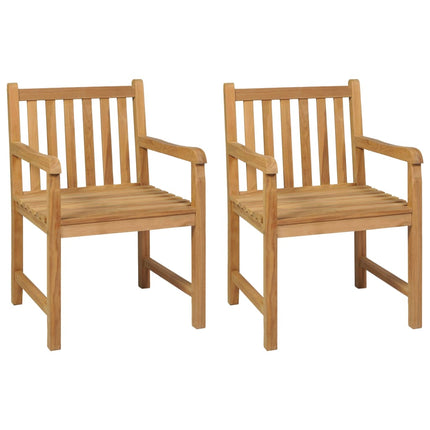 3-delad trädgårdsmatgrupp 80x80 cm massiv teak