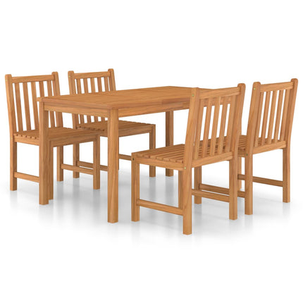 5-delad trädgårdsmatgrupp 140x80 cm massiv teak