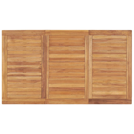 5-delad trädgårdsmatgrupp 140x80 cm massiv teak