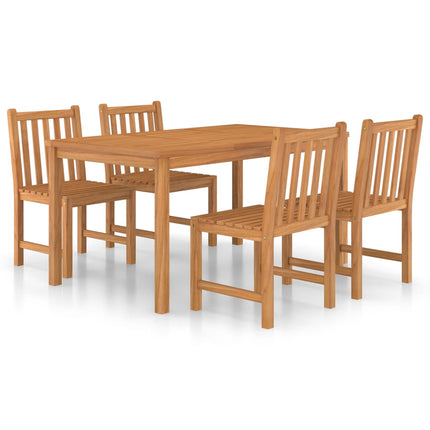 5-delad trädgårdsmatgrupp 150x90 cm massiv teak
