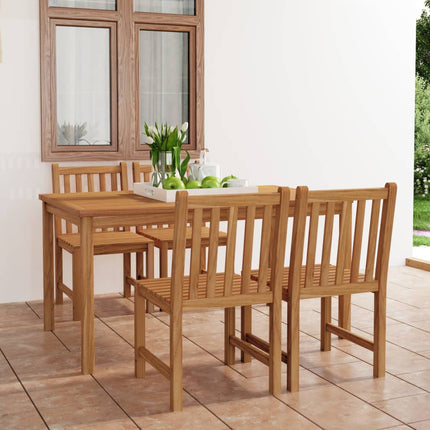 5-delad trädgårdsmatgrupp 150x90 cm massiv teak