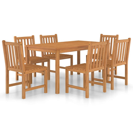 7-delad trädgårdsmatgrupp 150x90 cm massiv teak