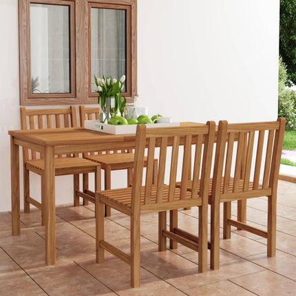 5-delad trädgårdsmatgrupp 160x80 cm massiv teak