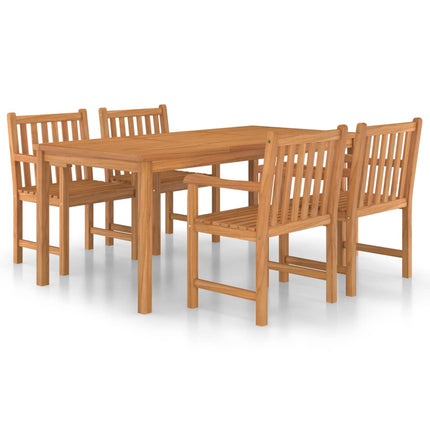 5-delad trädgårdsmatgrupp 180x90 cm massiv teak