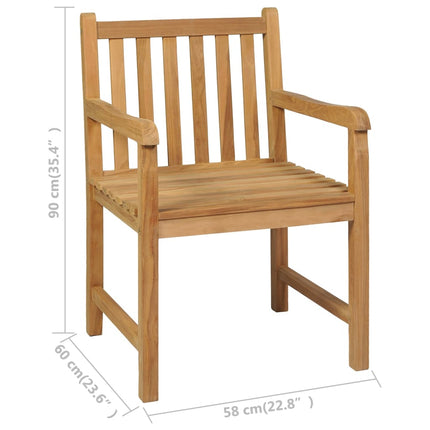 5-delad trädgårdsmatgrupp 180x90 cm massiv teak