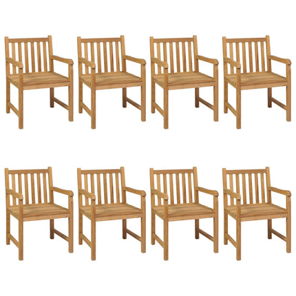 9-delad trädgårdsmatgrupp 200x100 cm massiv teak