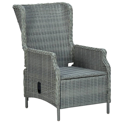 Matgrupp för trädgården med dynor 9 delar konstrotting ljusgrå