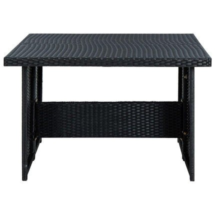 Loungegrupp med dynor 6 delar svart konstrotting