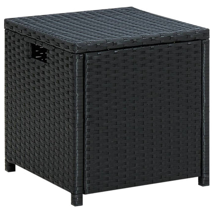 Loungegrupp med dynor 6 delar svart konstrotting