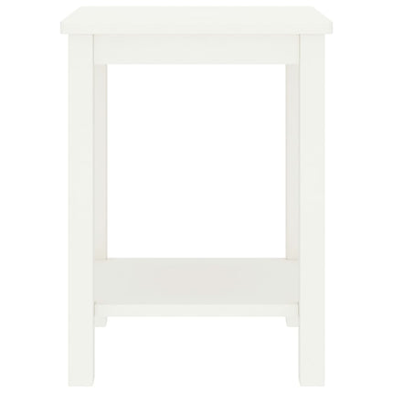 Sängbord vit 35x30x47 cm massiv furu