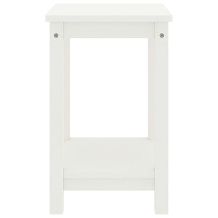 Sängbord vit 35x30x47 cm massiv furu