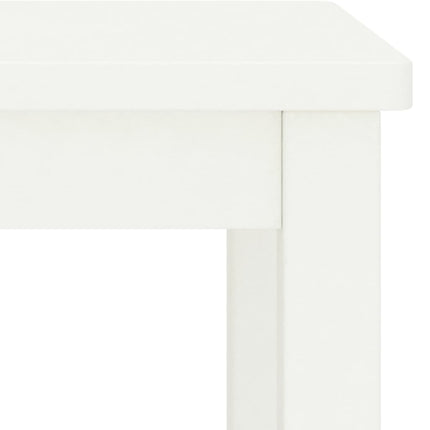 Sängbord vit 35x30x47 cm massiv furu