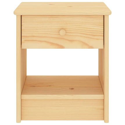 Sängbord naturfärgad 35x30x40 cm massiv furu