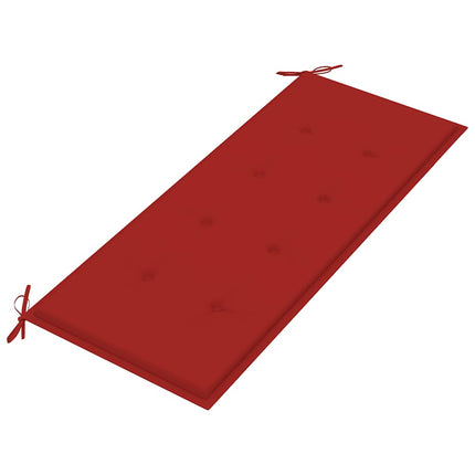 Trädgårdsbänk 2-sits med dyna 120 cm massivt eukalyptusträ