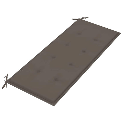 Trädgårdsbänk 2-sits med dyna 120 cm massivt eukalyptusträ