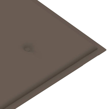 Trädgårdsbänk 2-sits med dyna 120 cm massivt eukalyptusträ