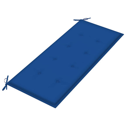 Trädgårdsbänk 2-sits med dyna 120 cm massivt eukalyptusträ