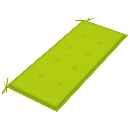 Trädgårdsbänk 2-sits med dyna 120 cm massivt eukalyptusträ