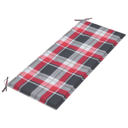 Trädgårdsbänk 2-sits med dyna 120 cm massivt eukalyptusträ