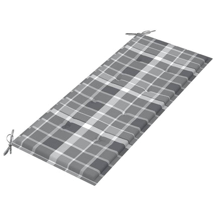 Trädgårdsbänk 2-sits med dyna 120 cm massivt eukalyptusträ