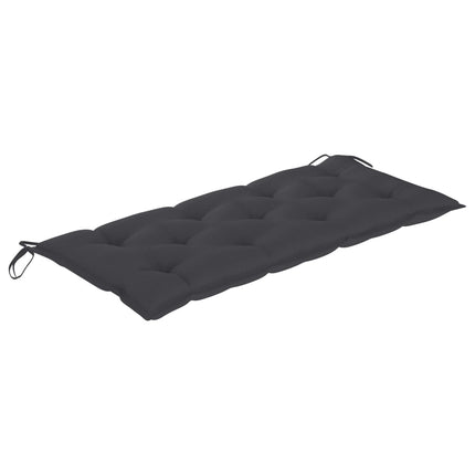 Trädgårdsbänk 2-sits med dyna 120 cm massivt eukalyptusträ