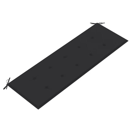 Trädgårdsbänk 3-sits med dyna 150 cm massivt eukalyptusträ