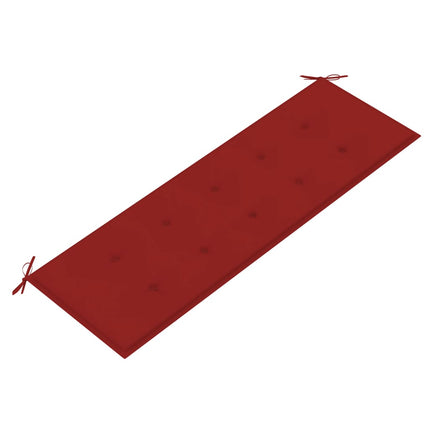 Trädgårdsbänk 3-sits med dyna 150 cm massivt eukalyptusträ