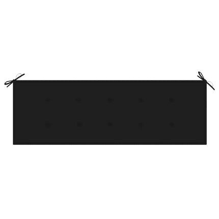 Trädgårdsbänk 3-sits med dyna 150 cm massivt eukalyptusträ