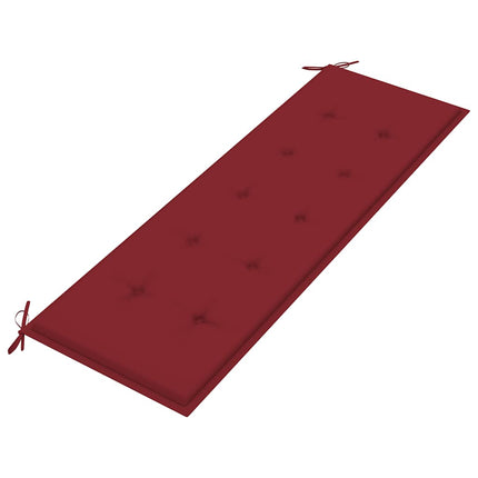 Trädgårdsbänk 3-sits med dyna 150 cm massivt eukalyptusträ