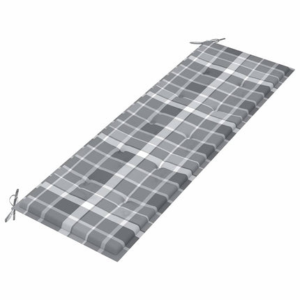 Trädgårdsbänk 3-sits med dyna 150 cm massivt eukalyptusträ