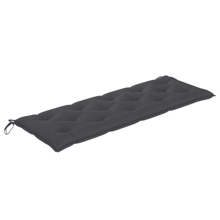 Trädgårdsbänk 3-sits med dyna 150 cm massivt eukalyptusträ