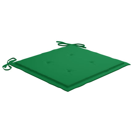 Trädgårdsstolar 2 st med dynor massiv teak och stål