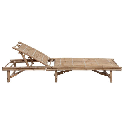 Solsäng med dyna bambu