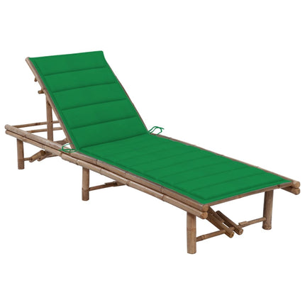 Solsäng med dyna bambu