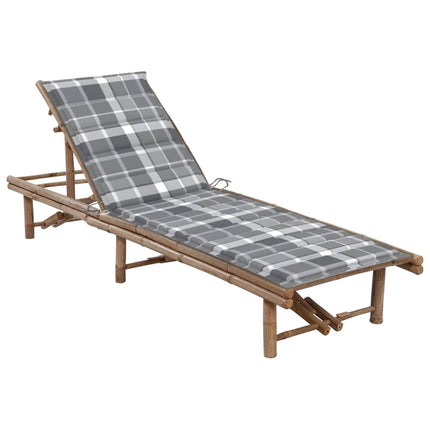 Solsäng med dyna bambu