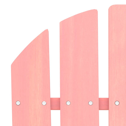 Adirondackstol med fotpall massivt granträ rosa