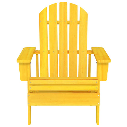Adirondackstol massivt granträ gul