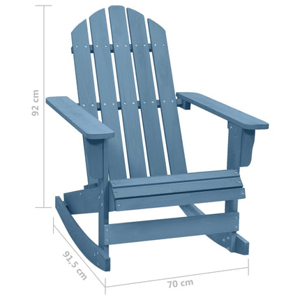 Gungstol adirondack massivt granträ blå