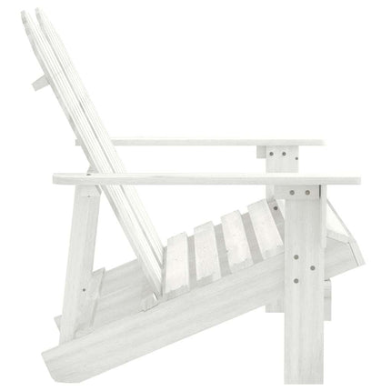 Adirondackstol 2-sits massivt granträ vit