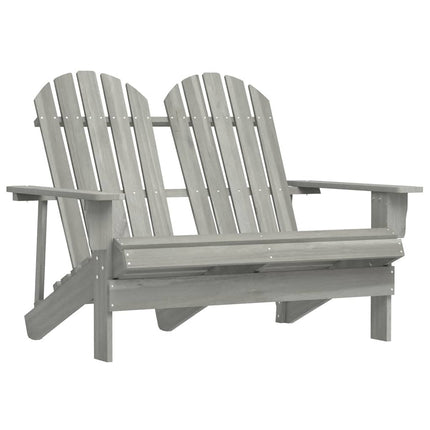 Adirondackstol 2-sits massivt granträ grå