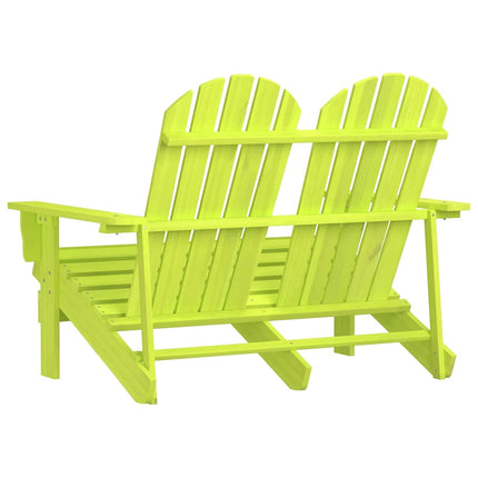 Adirondackstol 2-sits massivt granträ grön