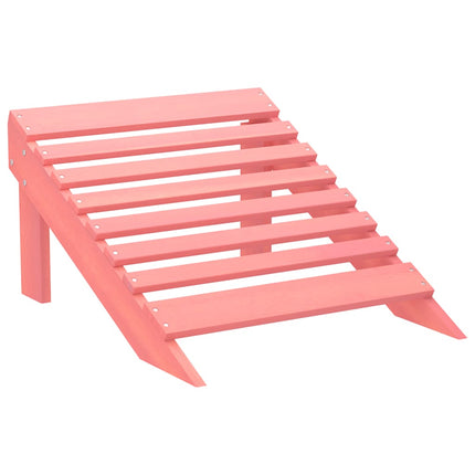Adirondackstol med fotpall 2-sits granträ rosa