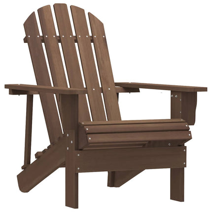 Adirondackstol med bord massivt granträ brun