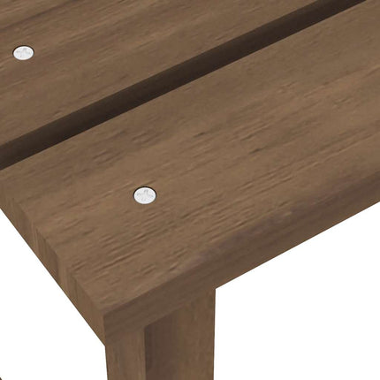 Adirondackstol med bord massivt granträ brun