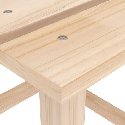 Adirondackstol med bord massivt granträ