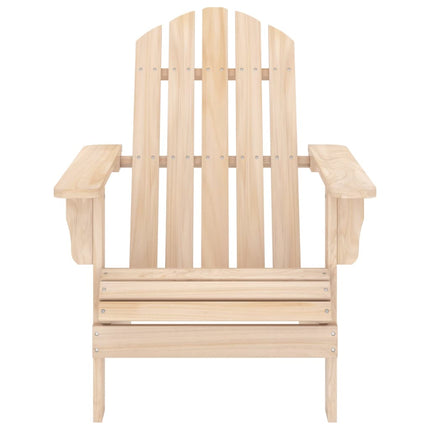 Adirondackstol med fotpall och bord massivt granträ