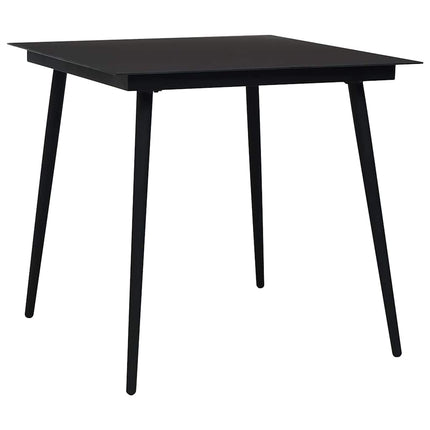 Matgrupp för trädgården 3 delar konstrotting och glas