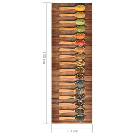Köksmatta maskintvättbar skedar 60x300 cm